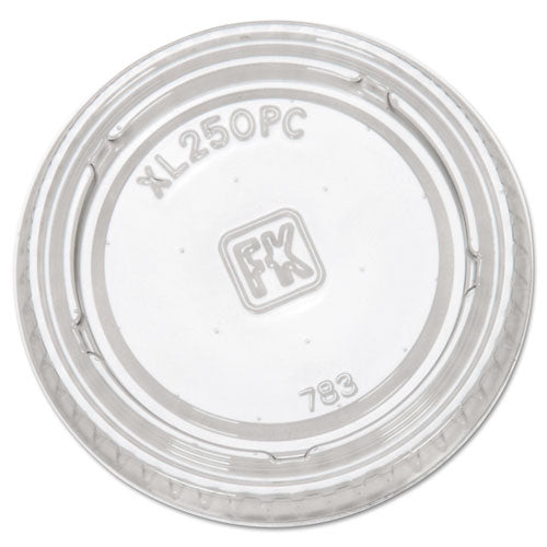 Portion Cup Lids, Fits 1.5 oz to 2.5 oz Cups, Clear, 125/Sleeve, 20 Sleeves/Carton-(FABXL250PC)