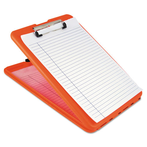 SlimMate Storage Clipboard, 0.5" Clip Capacity, Holds 8.5 x 11 Sheets, Hi-Vis Orange-(SAU00579)