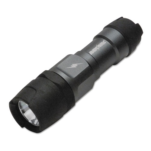 Virtually Indestructible LED Flashlight, 3 AAA Batteries (Included), Black-(RAYDIY3AAABE)