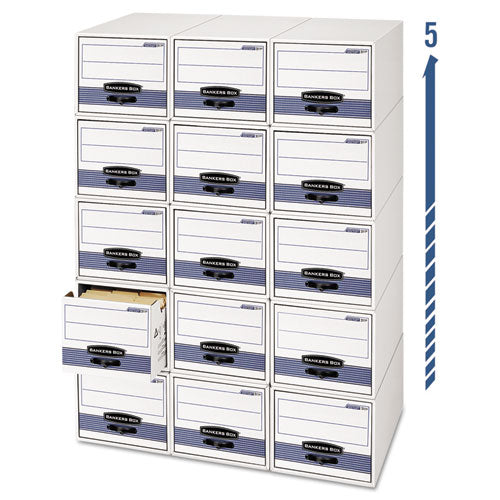 STOR/DRAWER STEEL PLUS Extra Space-Savings Storage Drawers, Letter Files, 14" x 25.5" x 11.5", White/Blue, 6/Carton-(FEL00311)