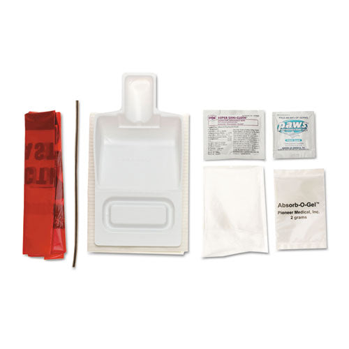 Biohazard Fluid Clean-Up Kit, 10.3 x 1.6 x 10.5, 7 Pieces, Synthetic-Fabric Bag-(MIIMPH17CE210)