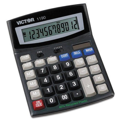 1190 Executive Desktop Calculator, 12-Digit LCD-(VCT1190)