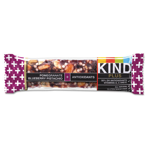 Plus Nutrition Boost Bar, Pom. Blueberry Pistachio/Antioxidants, 1.4 oz, 12/Box-(KND17221)