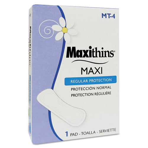 Maxithins Vended Sanitary Napkins #4, Maxi, 250 Individually Boxed Napkins/Carton-(HOSMT4)