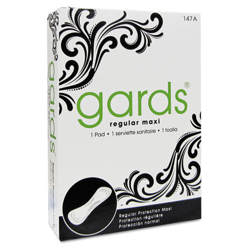 Gards Vended Sanitary Napkins #4, 250 Individually Boxed Napkins/Carton-(HOS4147)