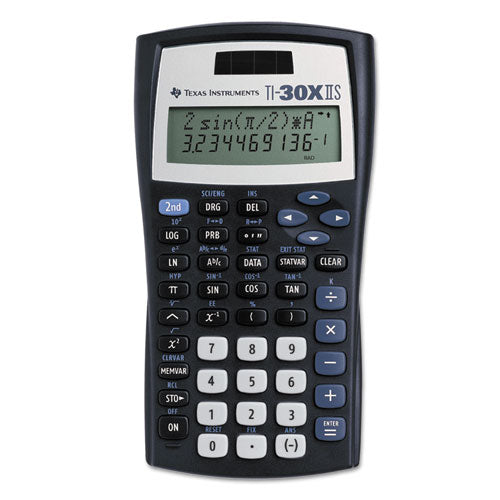 TI-30X IIS Scientific Calculator, 10-Digit LCD, Black-(TEXTI30XIIS)