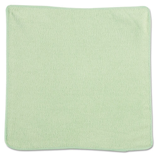 Microfiber Cleaning Cloths, 12 x 12, Green, 24/Pack-(RCP1820578)