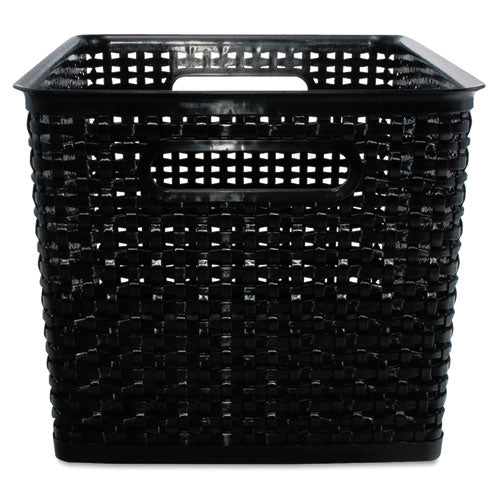 Weave Bins, 13.88 x 10.5 x 8.75, Black, 2/Pack-(AVT40328)