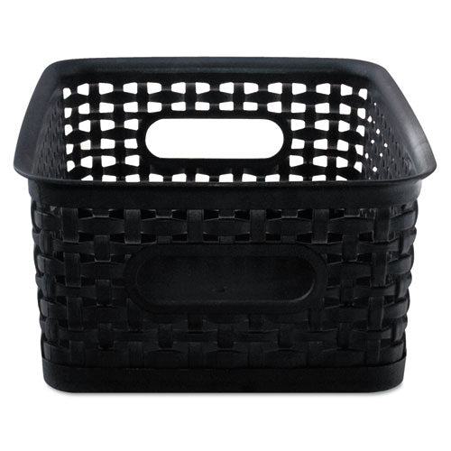 Weave Bins, 9.88 x 7.38 x 4, Black, 3/Pack-(AVT40326)