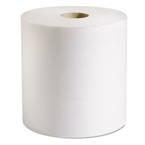 100% Recycled Hardwound Roll Paper Towels, 1-Ply, 7.88" x 800 ft, White, 6 Rolls/Carton-(MRCP708B)