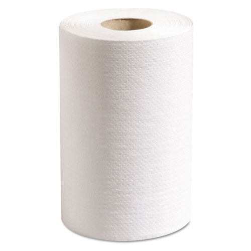 100% Recycled Hardwound Roll Paper Towels, 1-Ply, 7.88" x 350 ft, White, 12 Rolls/Carton-(MRCP700B)