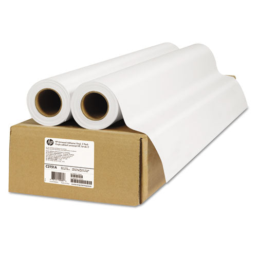 Universal Adhesive Vinyl, 2" Core, 36" x 66 ft, Vinyl White, 2/Pack-(HEWC2T51A)