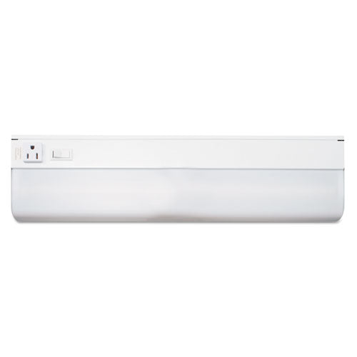 Under-Cabinet Fluorescent Fixture, Steel, 18.25w x 4d x 1.63h, White-(LEDL9011)