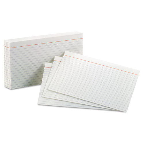 Ruled Index Cards, 5 x 8, White, 100/Pack-(OXF51)