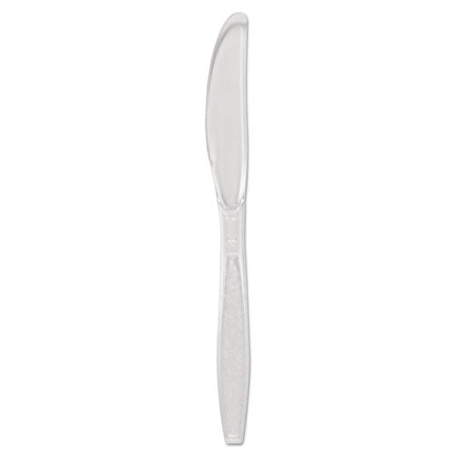 Guildware Extra Heavyweight Plastic Cutlery, Knives, Clear, 1,000/Carton-(SCCGDC6KN0090)