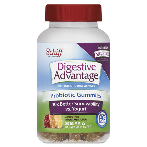 Probiotic Gummies, Natural Fruit Flavors, 80 Count-(DVA18365)