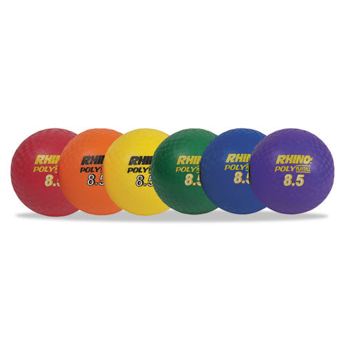 Rhino Playground Ball Set, 8.5" Diameter, Assorted Colors, 6/Set-(CSIPX85SET)
