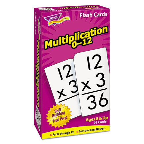 Skill Drill Flash Cards, Multiplication, 3 x 6, Black and White, 91/Pack-(TEPT53105)