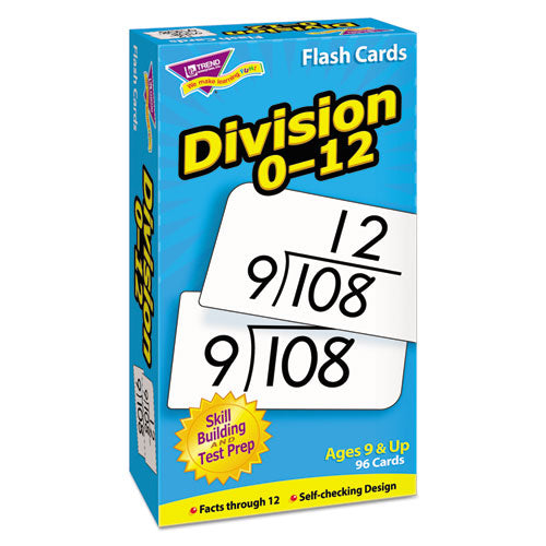 Skill Drill Flash Cards, Division, 3 x 6, Black and White, 91/Pack-(TEPT53106)