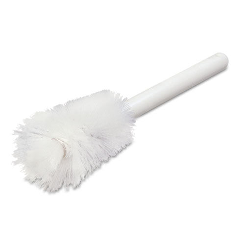 Sparta Handle Bottle Brush, Pint, White Polyester Bristles, 4.5" Brush, 7.5" White Plastic Handle-(CFS4046600)