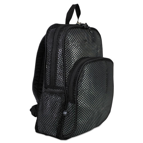 Mesh Backpack, Fits Devices Up to 17", Polyester, 12 x 17.5 x 5.5, Black-(EST113960BJBLK)