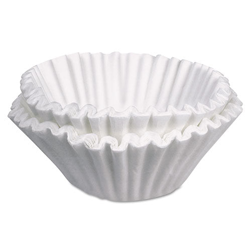 Commercial Coffee Filters, 10 gal Urn Style, Flat Bottom, 25/Cluster, 10 Clusters/Carton-(BUN10GAL23X9)