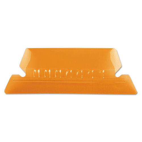 Transparent Colored Tabs For Hanging File Folders, 1/5-Cut, Orange, 2" Wide, 25/Pack-(PFX42ORA)