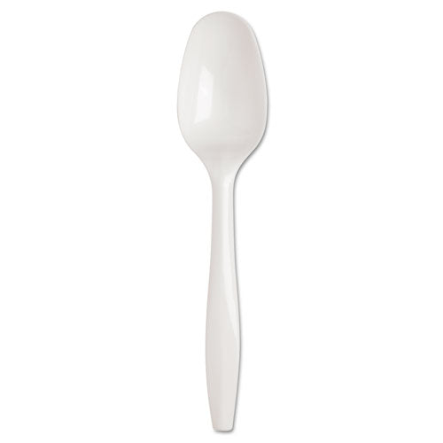 SmartStock Plastic Cutlery Refill, Teaspoon, 5.5", Series-B Mediumweight, White, 40/Pack, 24 Packs/Carton-(DXESSS21P)