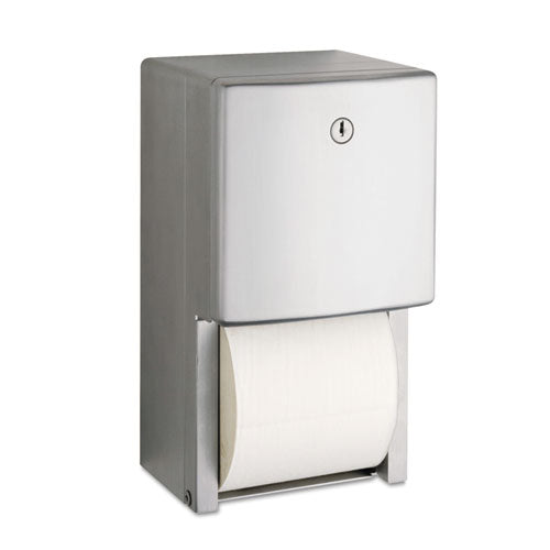 ConturaSeries Two-Roll Tissue Dispenser, 6.08 x 5.94 x 11, Stainless Steel-(BOB4288)