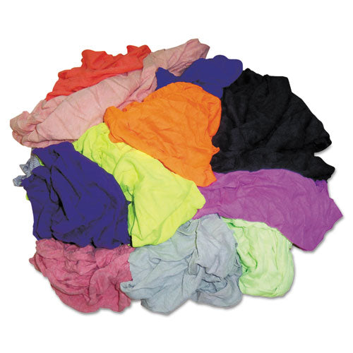 New Colored Knit Polo T-Shirt Rags, Assorted Colors, 10 Pounds/Carton-(HOS24510)