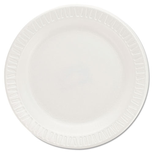Quiet Classic Laminated Foam Dinnerware Plates, 6", White, 125/Pack, 8 Packs/Carton-(DCC6PWQR)