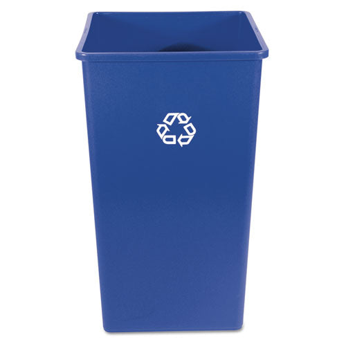 Square Recycling Container, 50 gal, Plastic, Blue-(RCP395973BLU)