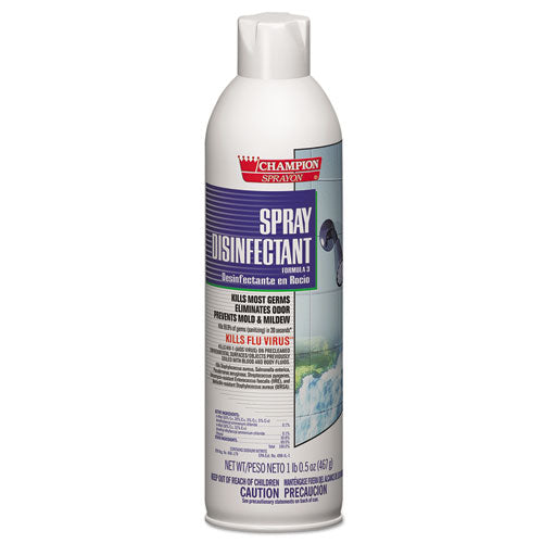 Champion Sprayon Spray Disinfectant, 16.5 oz Aerosol Spray, 12/Carton-(CHP5157)