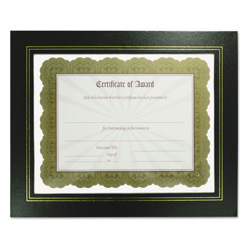 Leatherette Document Frame, 8.5 x 11, Black, Pack of Two-(NUD21202)