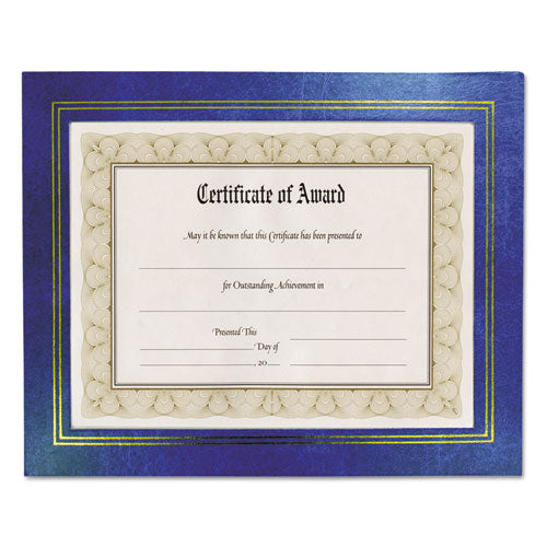 Leatherette Document Frame, 8.5 x 11, Blue, Pack of Two-(NUD21201)