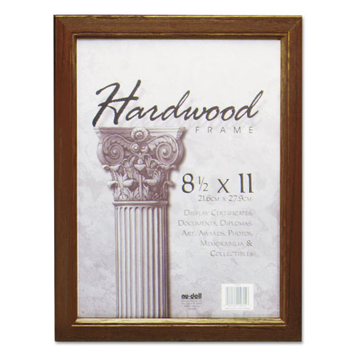Solid Oak Hardwood Frame, 8.5 x 11, Walnut Finish-(NUD15815)