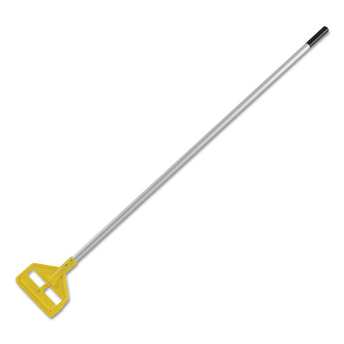 Invader Aluminum Side-Gate Wet-Mop Handle, 60", Gray/Yellow-(RCPH126)