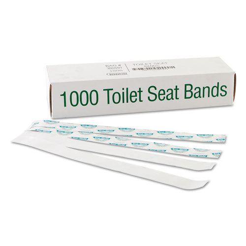 Sani/Shield Printed Toilet Seat Band, 16 x 1.5, Deep Blue/White, 1,000/Carton-(BGC300591)