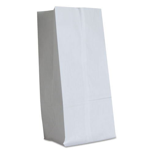 Grocery Paper Bags, 40 lb Capacity, #16, 7.75" x 4.81" x 16", White, 500 Bags-(BAGGW16500)