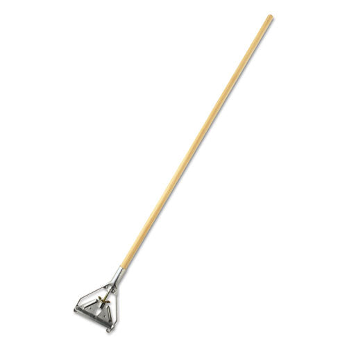 Invader Side-Gate Wet-Mop Handle, 1.13" dia x 60", Wood/Steel-(RCPH516)