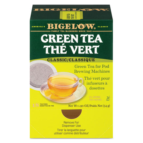 Green Tea Pods, 1.90 oz, 18/Box-(BTC007906)