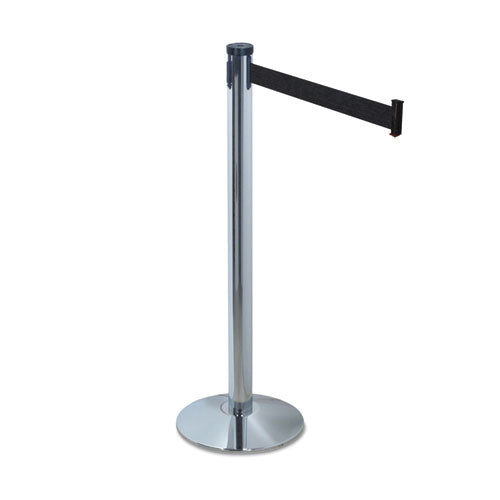 Adjusta-Tape Crowd Control Stanchion Posts Only, Polished Aluminum, 40" High, Silver, 2/Box-(TCO11500)