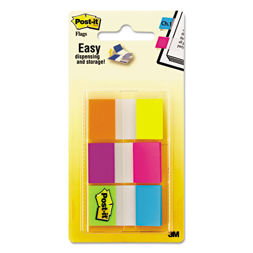 Page Flags in Portable Dispenser, Assorted Brights, 60 Flags/Pack-(MMM680EGALT)