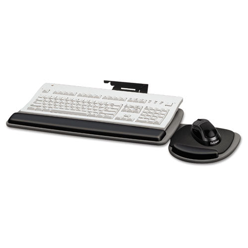 Adjustable Standard Keyboard Platform, 20.25w x 11.13d, Graphite/Black-(FEL93841)