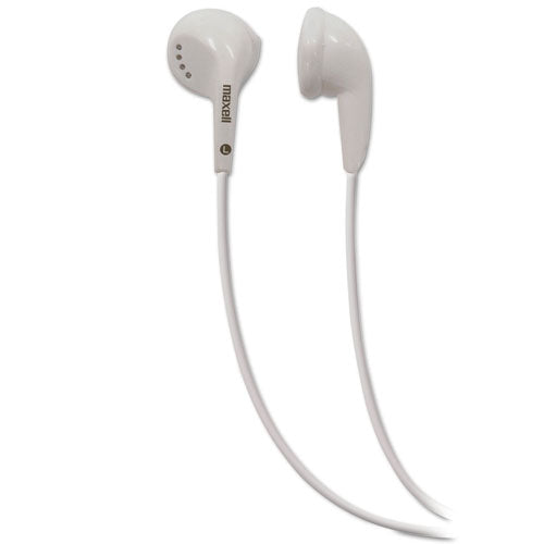 EB-95 Stereo Earbuds, 4 ft Cord, White-(MAX190599)