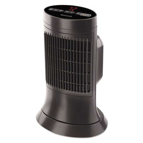 Digital Ceramic Mini Tower Heater, 1,500 W, 10 x 7.63 x 14, Black-(HWLHCE311V)