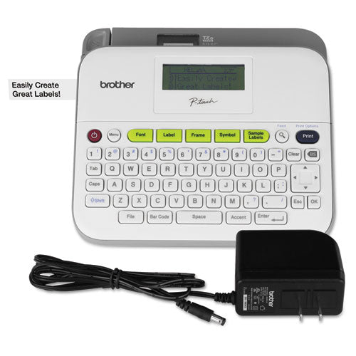PT-D400AD Versatile, Easy-to-Use Label Maker with AC Adapter, 5 Lines, 7.5 x 7 x 2.88-(BRTPTD400AD)