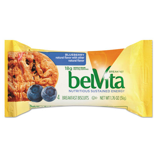 belVita Breakfast Biscuits, Blueberry, 1.76 oz Pack-(CDB02908BX)