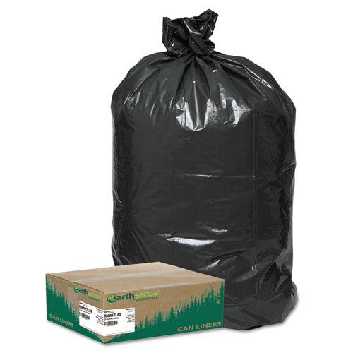 Linear Low Density Large Trash and Yard Bags, 33 gal, 0.9 mil, 32.5" x 40", Black, 80/Carton-(WBIRNW1TL80)