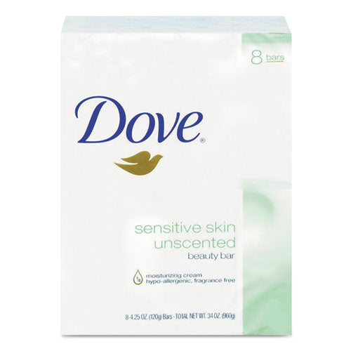 Sensitive Skin Bath Bar, Unscented, 4.5 oz Bar, 8 Bars/Pack, 9 Packs/Carton-(DVOCB613789)
